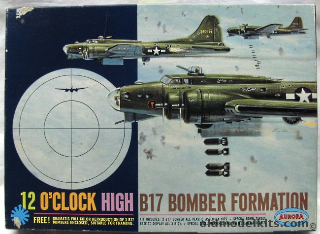 Aurora 1/156 12 O'Clock High B-17 Bomber Formation, 352-198 plastic model kit